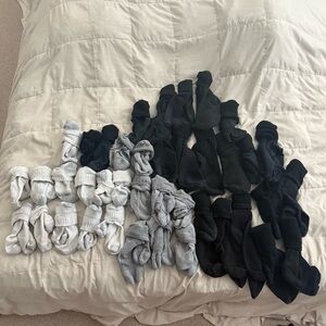 Assorted Black, Gray, and White Socks 40 pairs